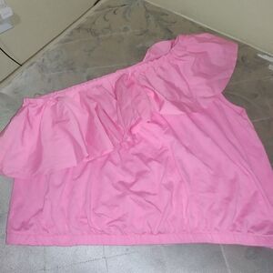 Pink Ruffle a New Day One Shoulder XXL Top